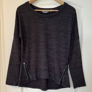 Athleta Brown 3/4 Sleeve Boxy Sweatshirt